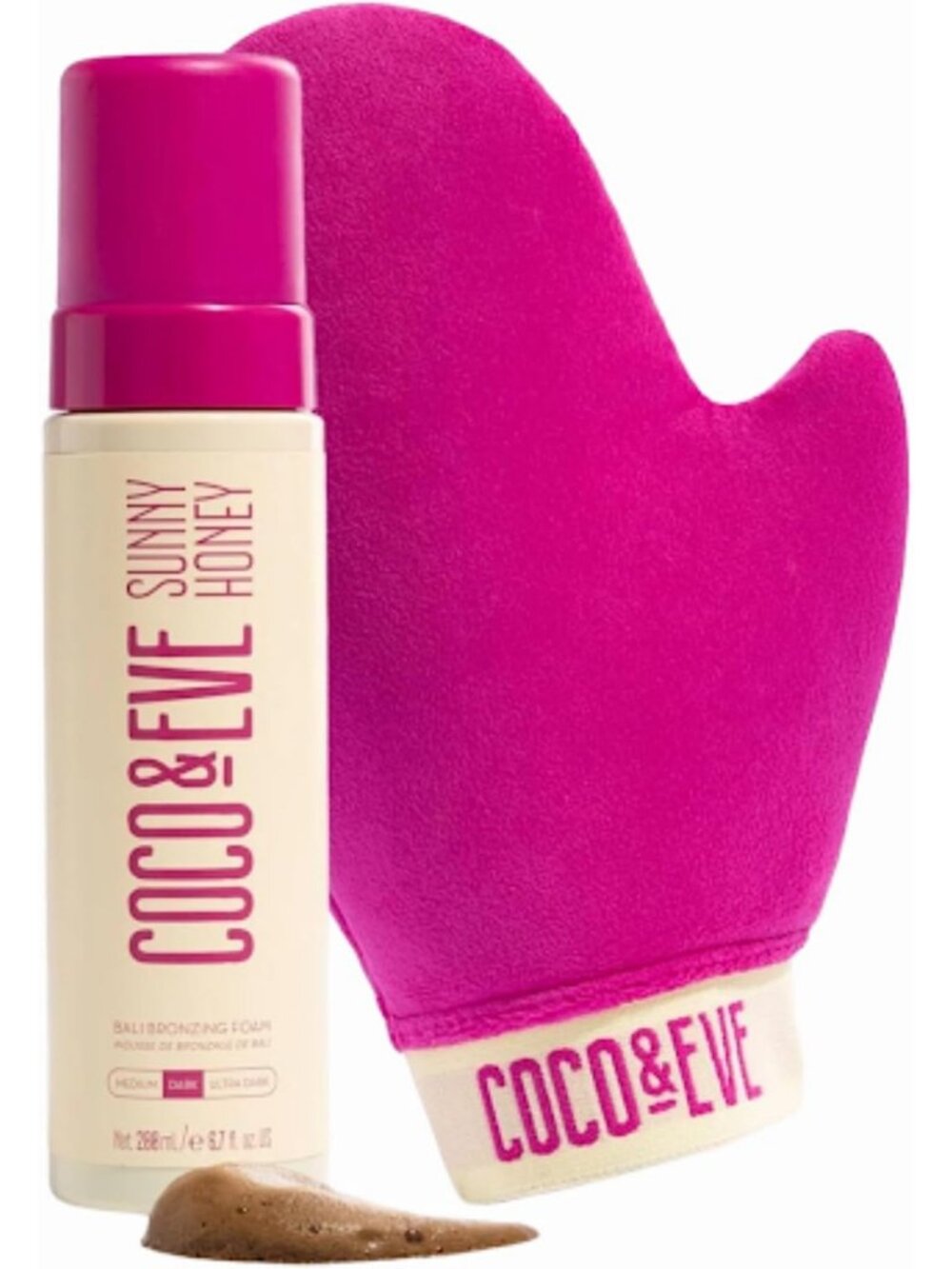 Self Tanner Mousse Kit - Bronzing Foam & Tanning Mitt for Natural Glow - Medium